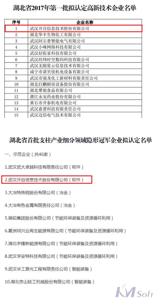 喜讯连连！开目公司再添两项新荣誉